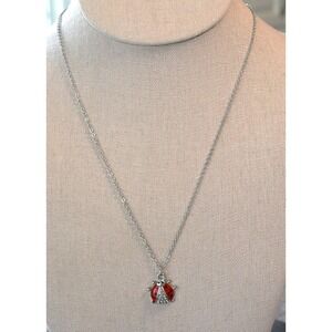 Ladybug Pendant Necklace 18"